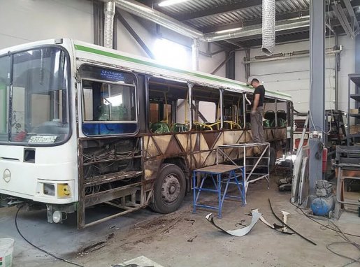 Ремонт автобусов, замена стекол, ремонт кузова стоимость ремонта и где отремонтировать - Казань